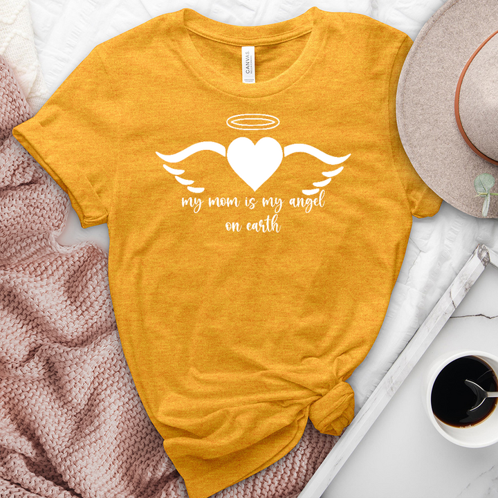 My Mom Is My Angel Heathered Tee