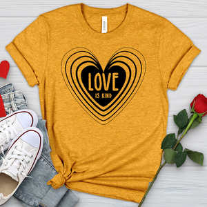 Love Is Kind Heart Heathered Tee