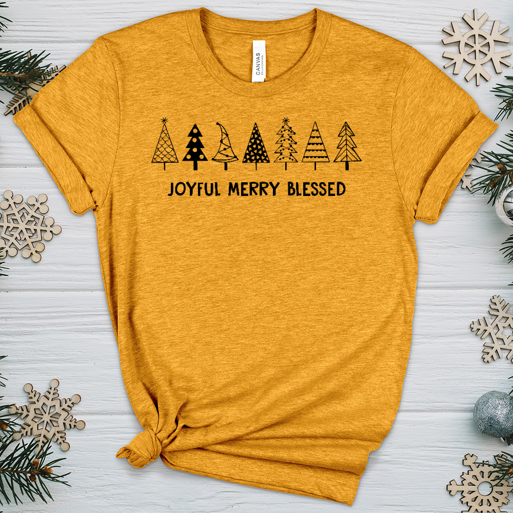 JMB Christmas Trees Heathered Tee