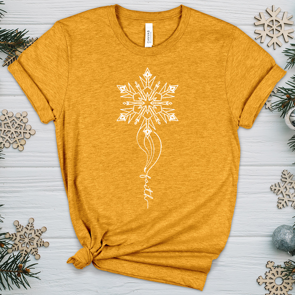 Wispy Snowflake Faith Heathered Tee