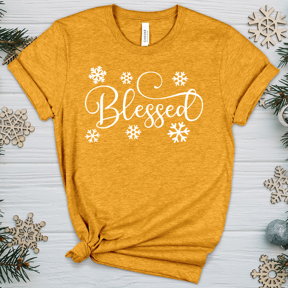 Blessed Snowflake Heathered Tee