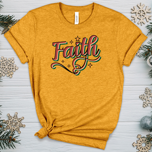 Retro Faith Christmas Heathered Tee