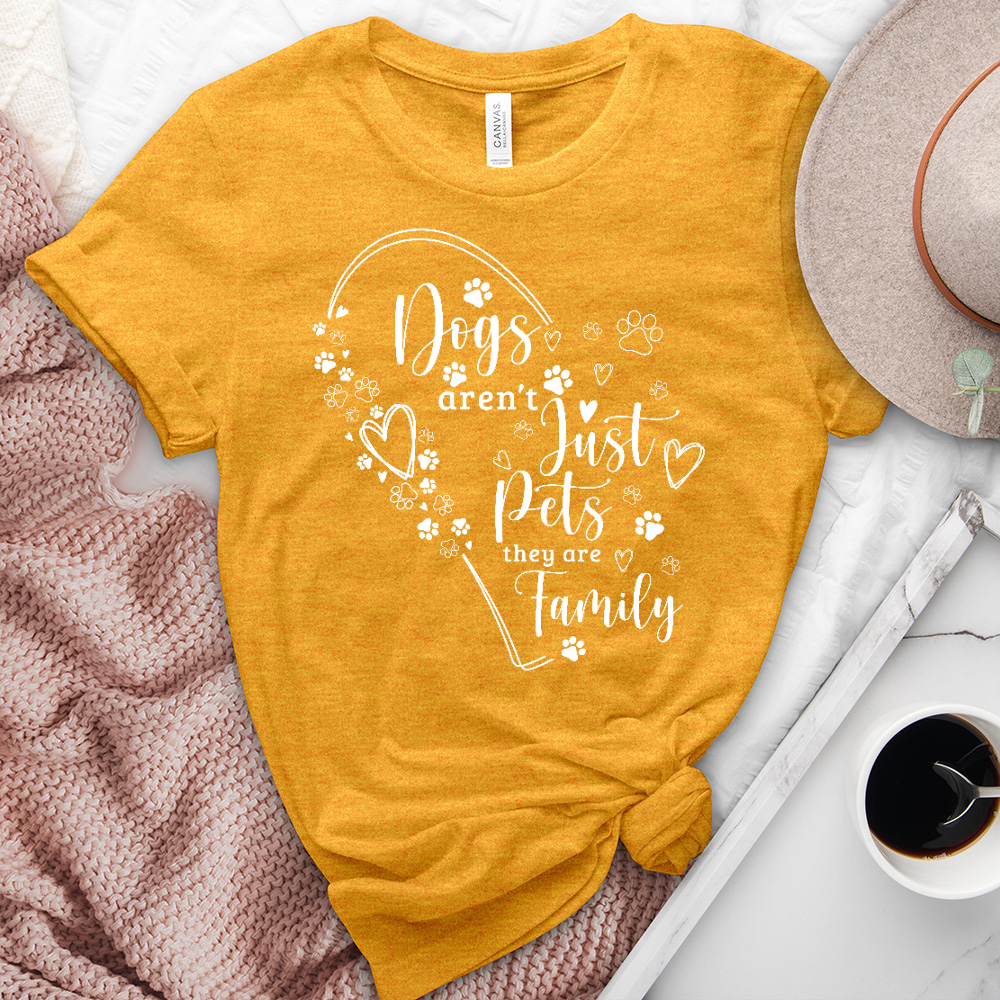 Dogs are Family Heathered Tee