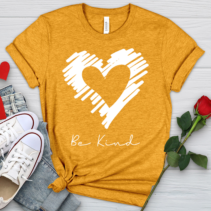 Be Kind Silhouette Heathered Tee