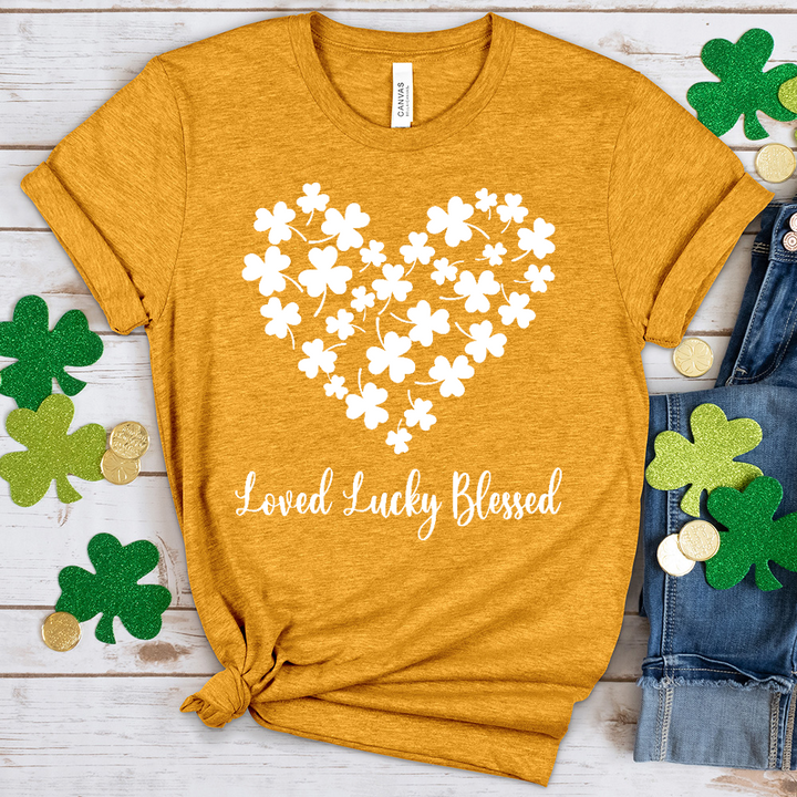 Loved and Lucky Heathered Tee