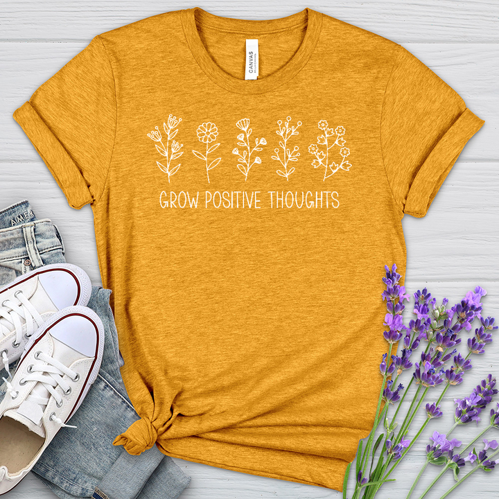 Grow Positive Thoughts Heathered Tee