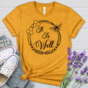 It Is Well Honeycomb Heathered Tee