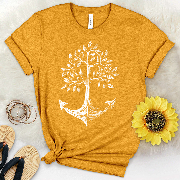 Blooming Anchor Heathered Tee