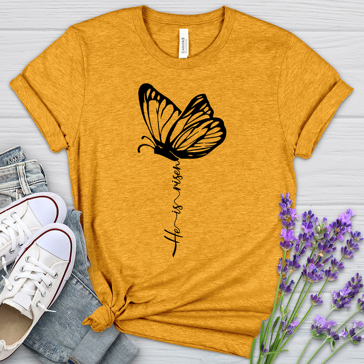 He is Risen Heathered Tee