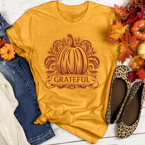 Grateful Paisley Pumpkin Heathered Tee