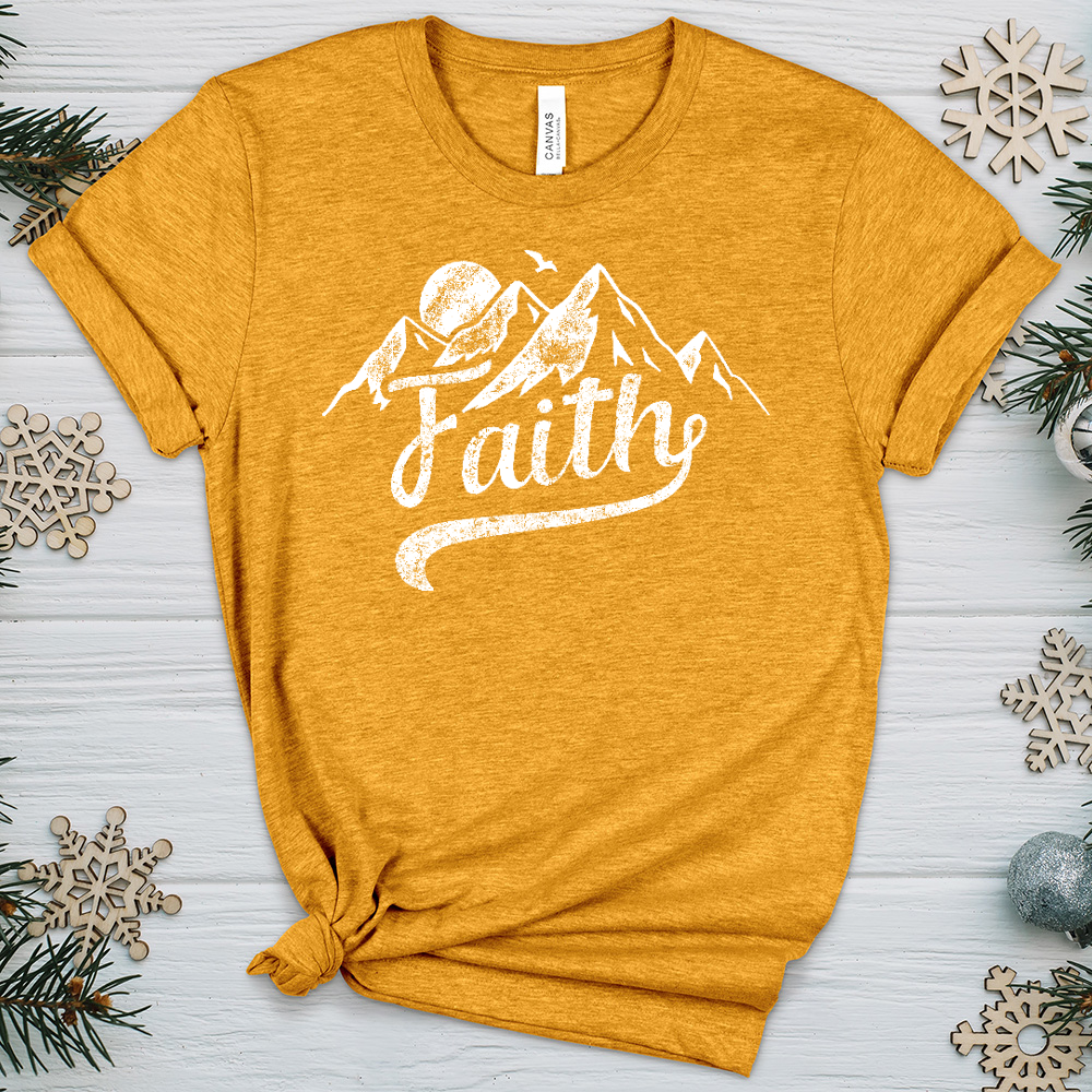 Faith Peaks Heathered Tee