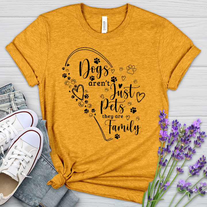 Dogs are Family Black Heathered Tee