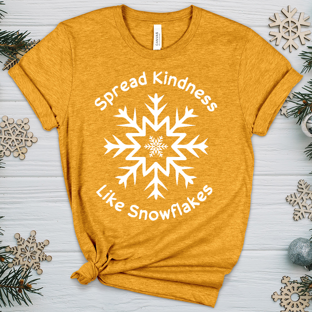 Spread Kindness Like Snowflakes Heathered Tee