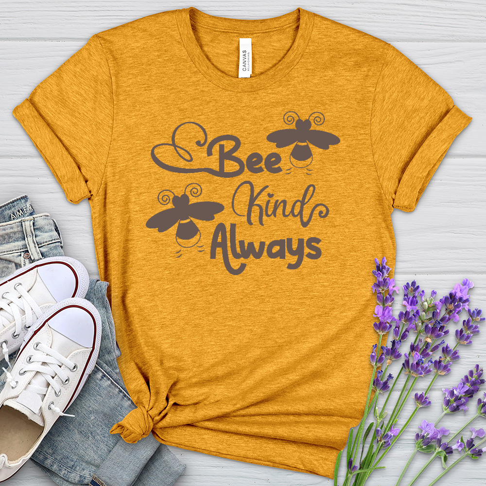 Be Kind Always Bees Heathered Tee