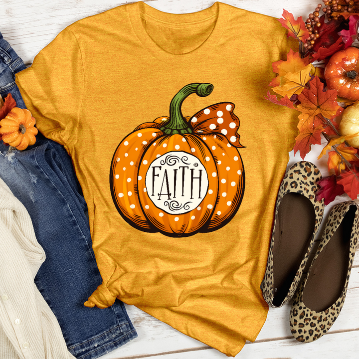 Faith Autumn Pumpkin Heathered Tee