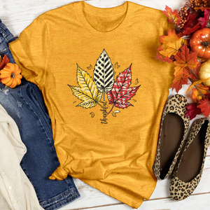 Vintage Harvest Leaf Ensemble Heathered Tee