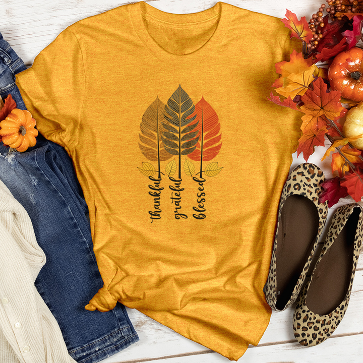 Retro Foliage Expedition Trio Heathered Tee