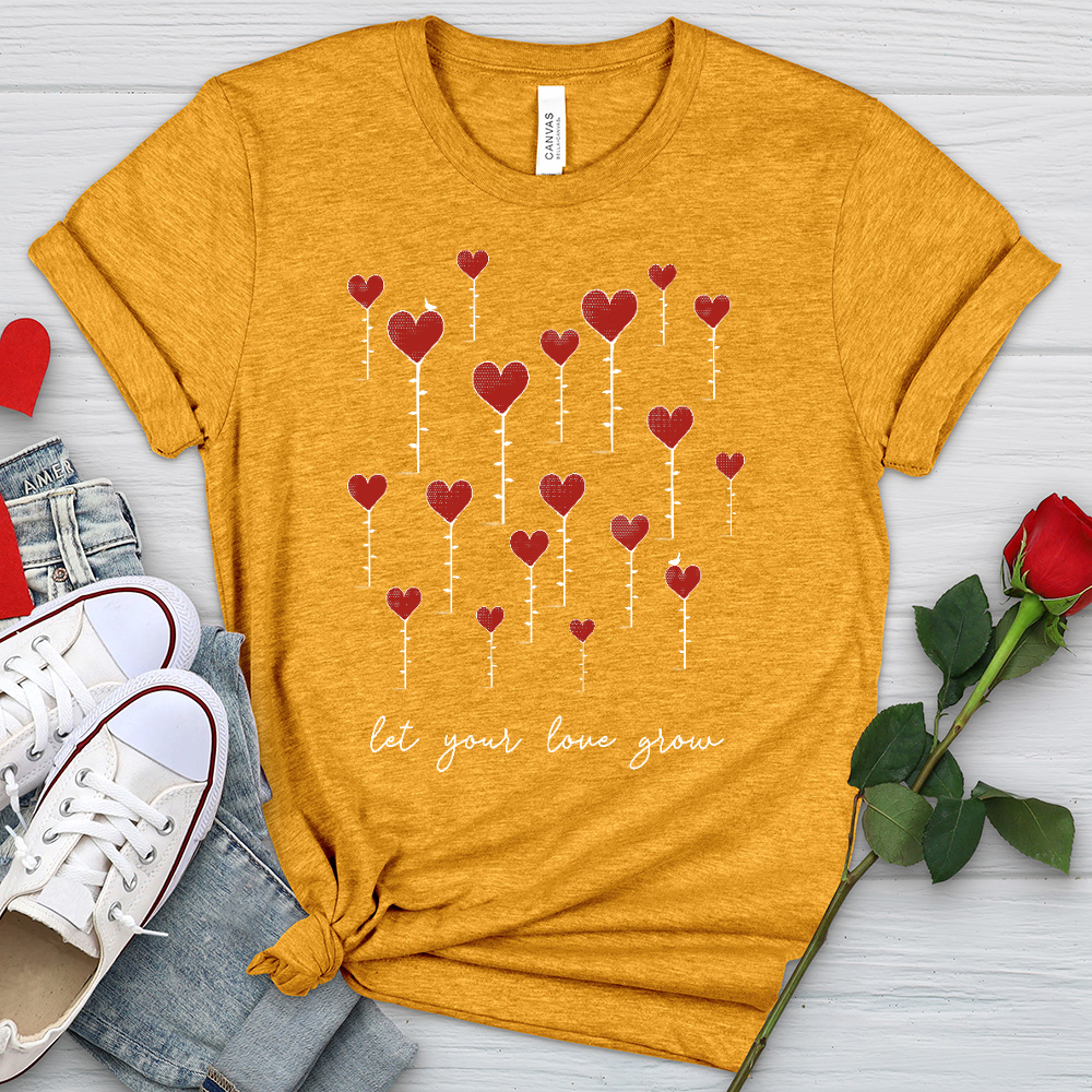 Let Your Love Grow Heathered Tee