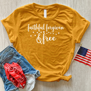 Forgiven & Free Stars Heathered Tee