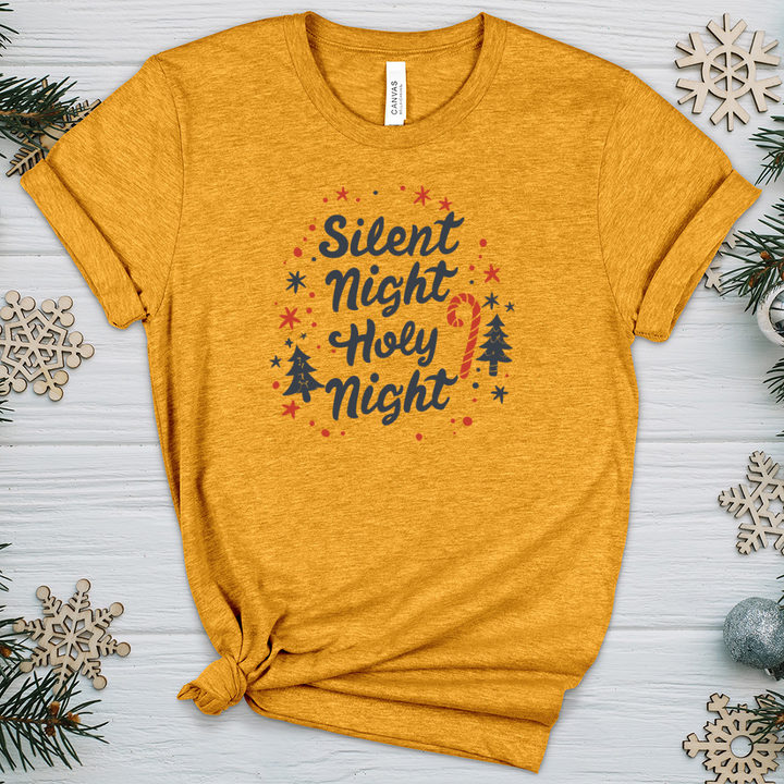 Silent Night Holy Night 01 Heathered Tee