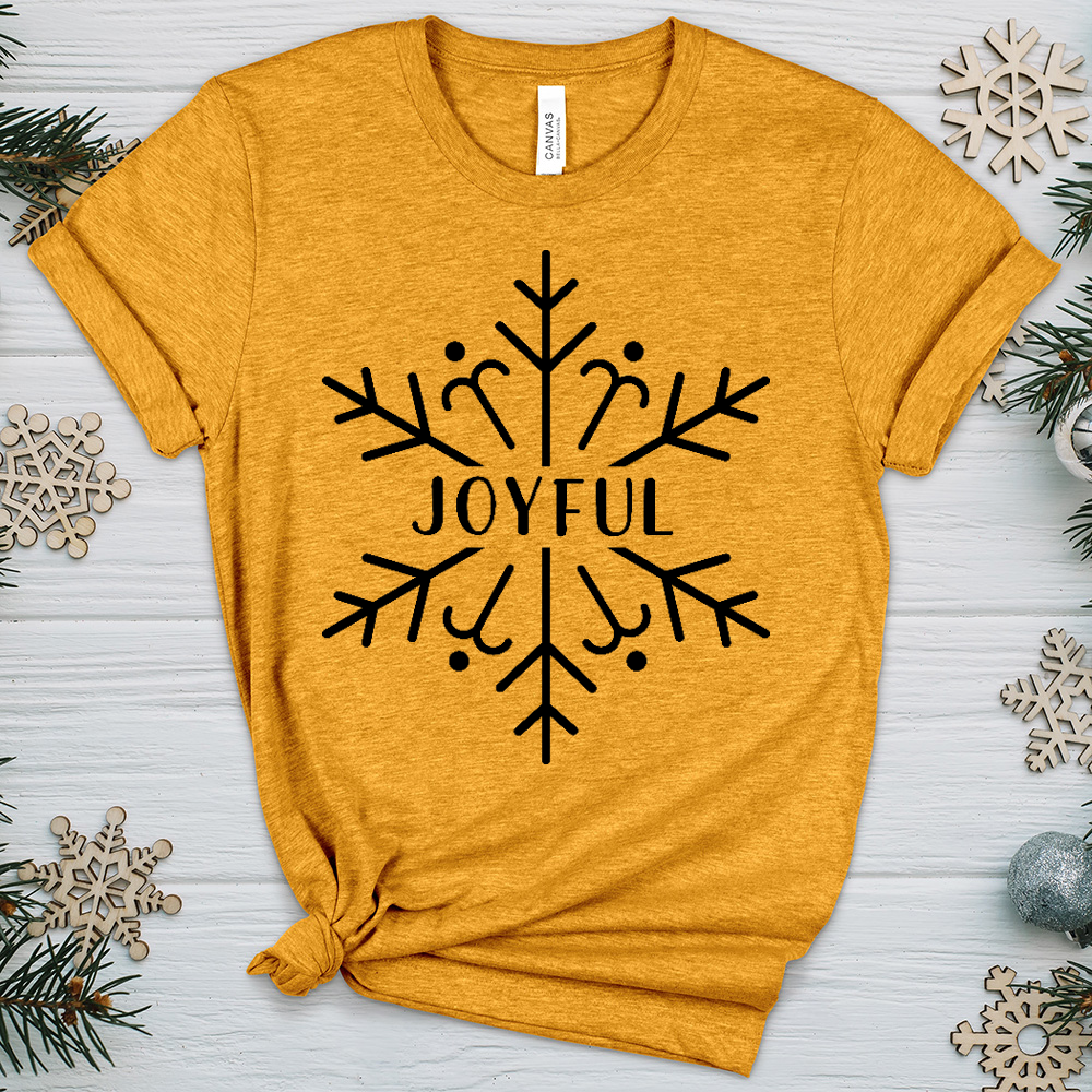 Joyful Snowflake Heathered Tee
