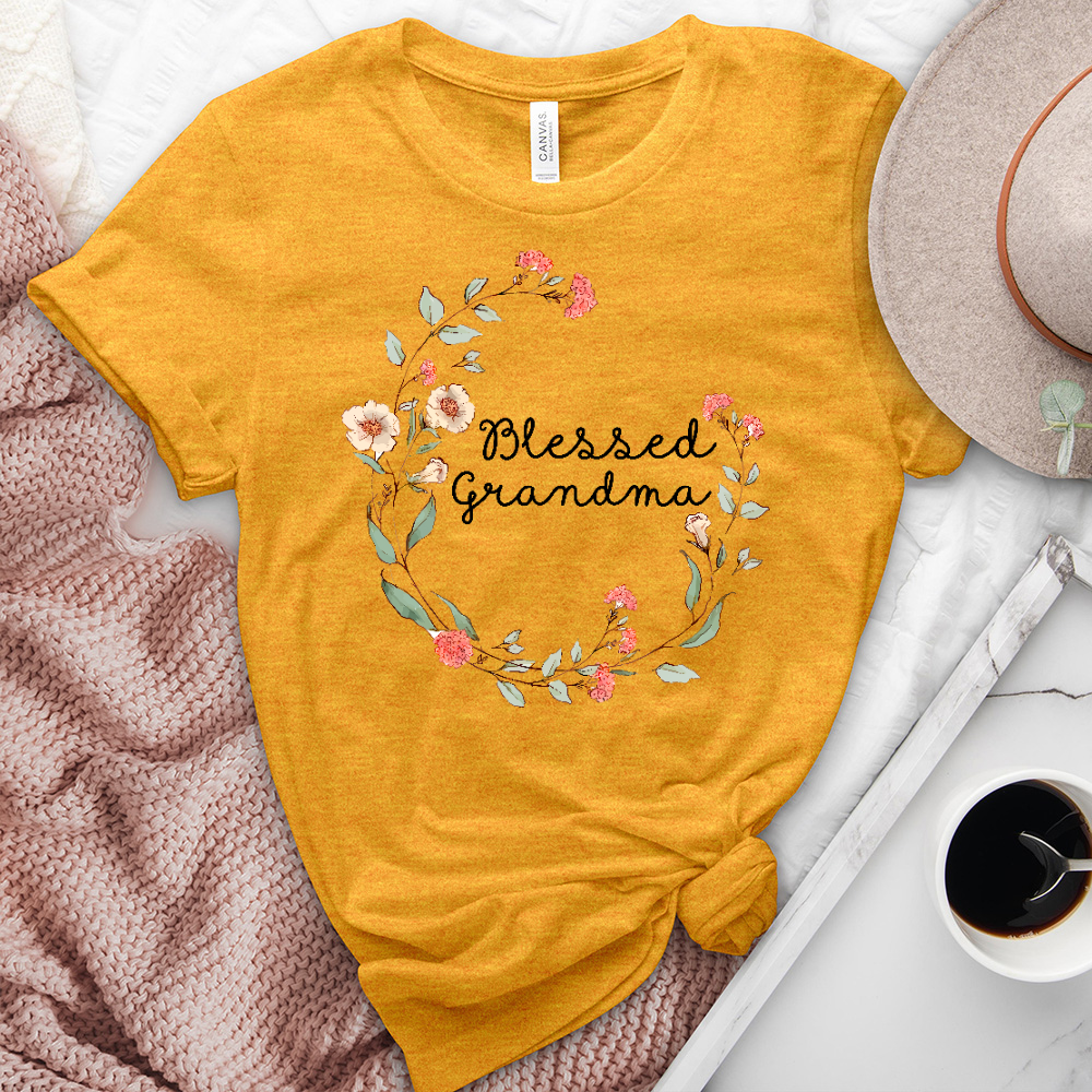 Blessed Grandma Spring Heathered Tee