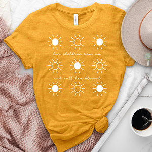 Her Children Sun Pattern Heathered Tee