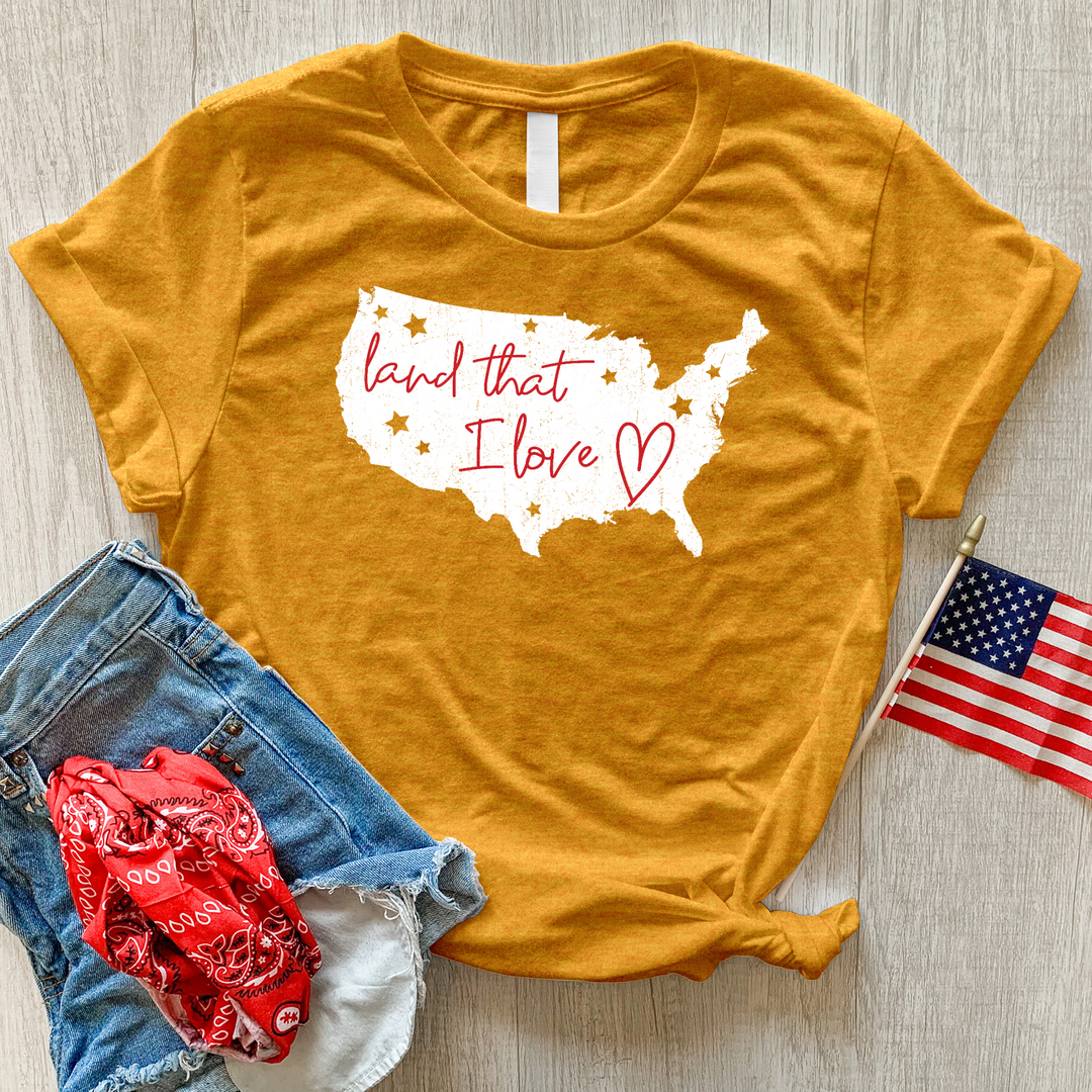 Land That I Love Star Heathered Tee