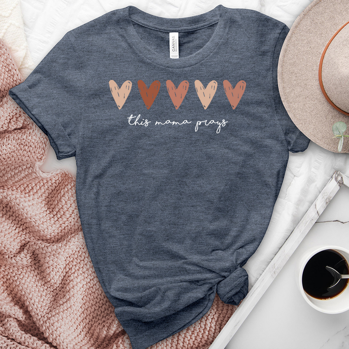 This Mama Prays Heathered Tee