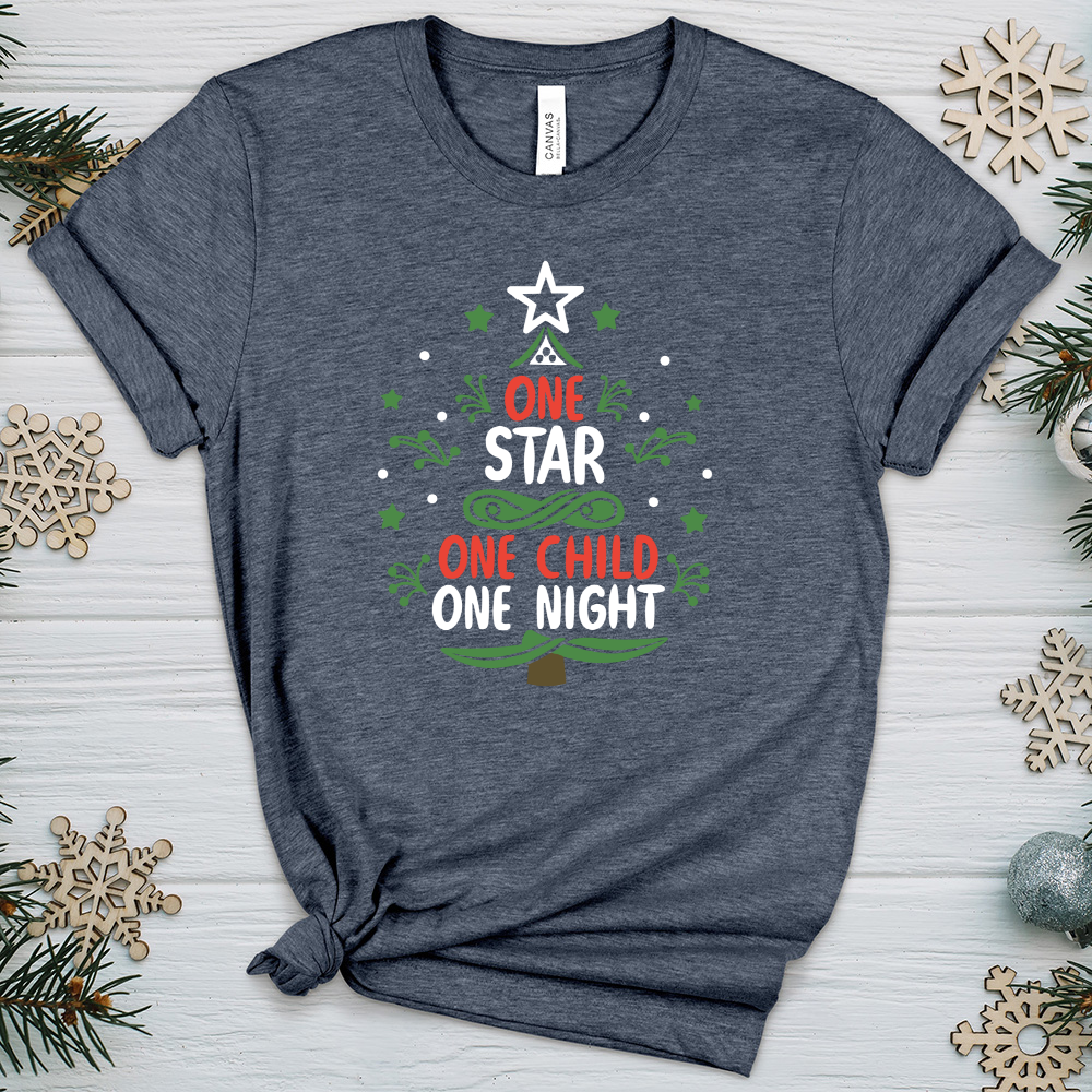 One star one child one night Heathered Tee