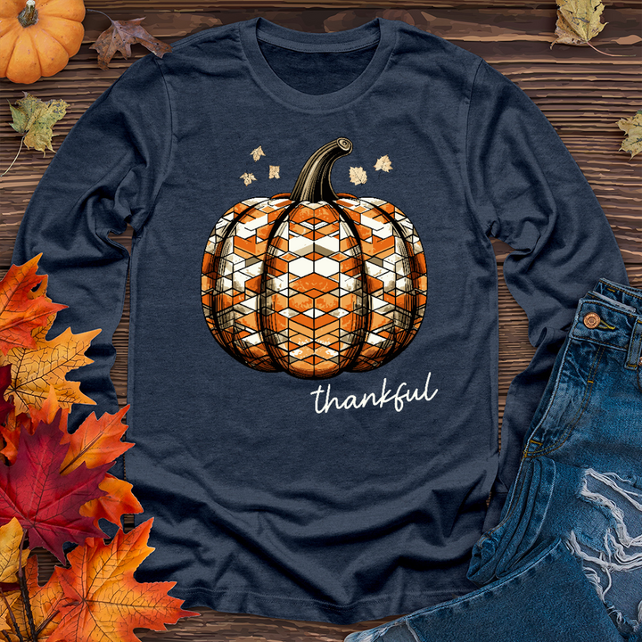 Thankful Glass Pumpkin Long Sleeve Tee