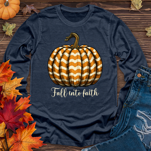 Fall Into Faith Pumpkin Long Sleeve Tee