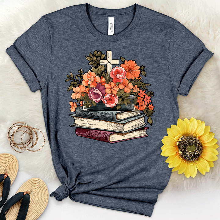 Books & Faith Heathered Tee