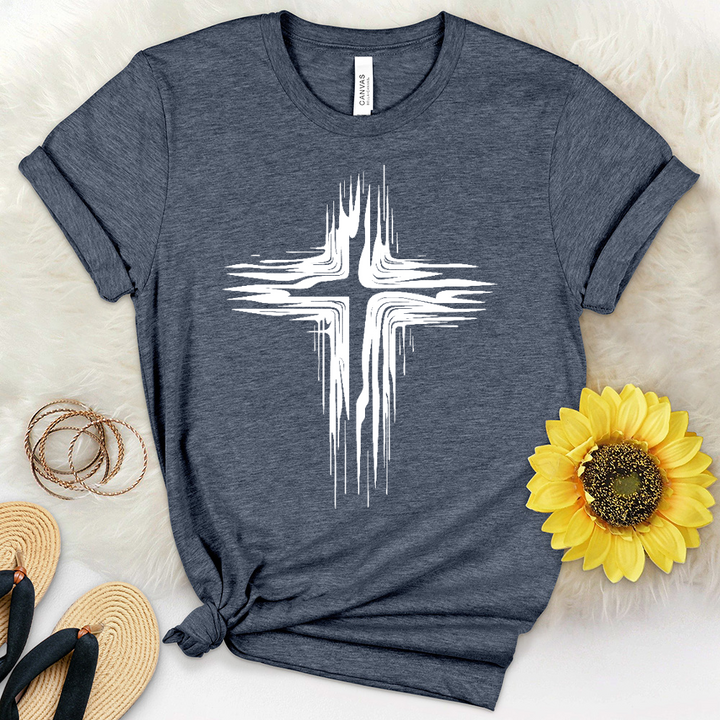 Cross Heathered Tee