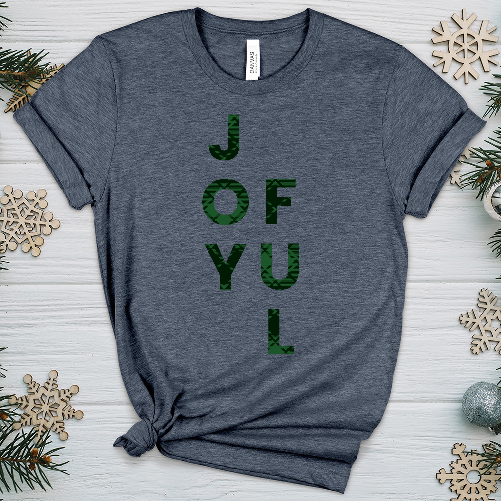 Joyful Christmas Pattern Heathered Tee