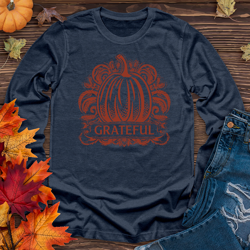 Grateful Paisley Pumpkin Long Sleeve Tee