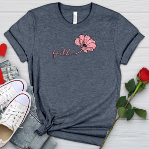 Faith Pink Rose Petal Heathered Tee