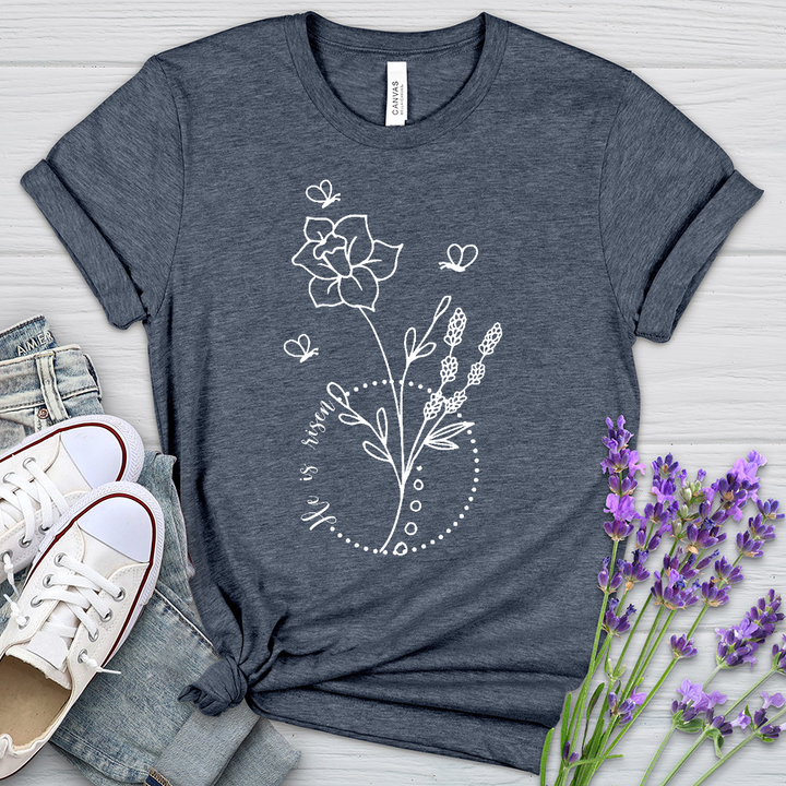 He Is Risen Bees Heathered Tee