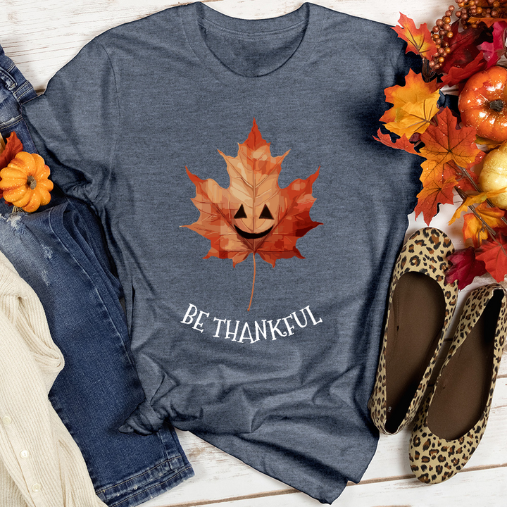 Be Thankful Leaf Heathered Tee