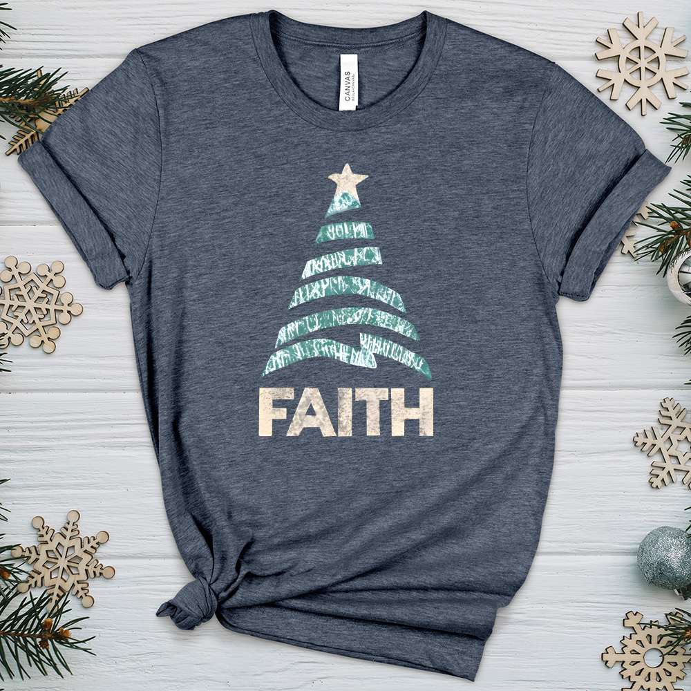 Faith Zig Zag Tree Heathered Tee