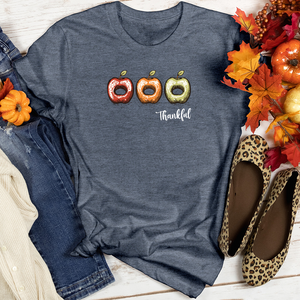 Thankful Apple Cider Trio Apples Heathered Tee