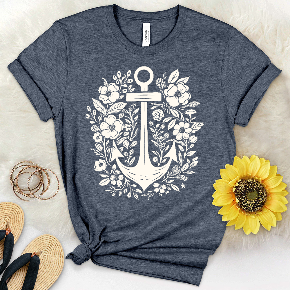 Anchor Flower Heathered Tee