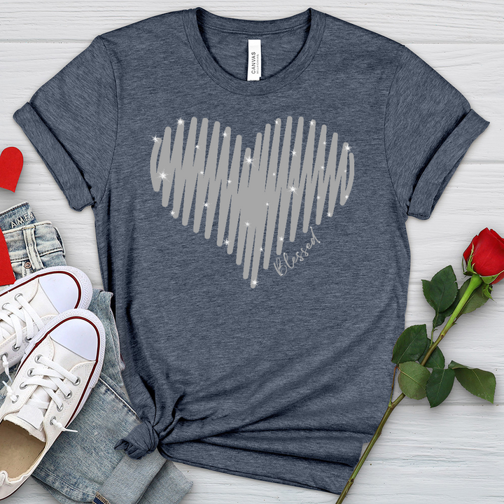 Sparkling Heart Heathered Tee