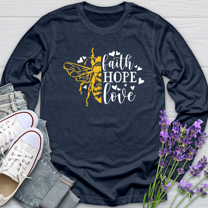 Faith Hope Love Bumble Long Sleeve Tee