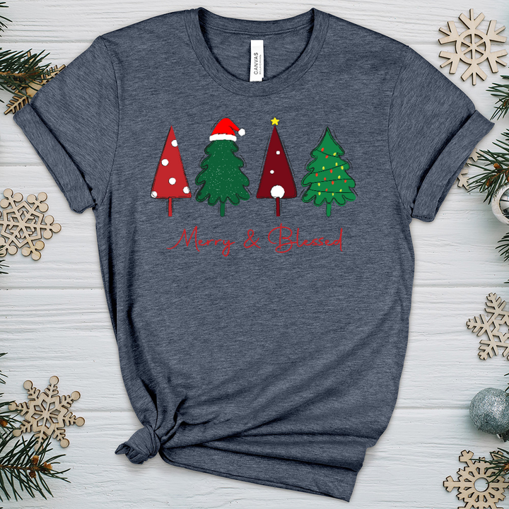 Merry & Blessed Christmas Heathered Tee