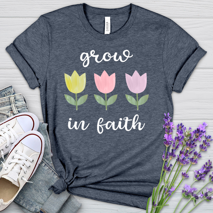 Grow In Faith Heathered Tee