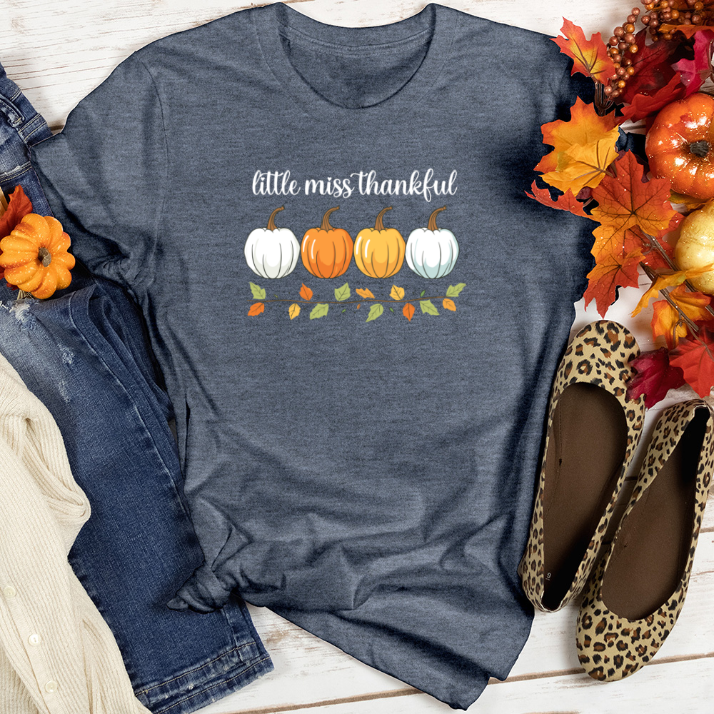 Etsy Style Orange Pastel Pumpkin Trio Heathered Tee