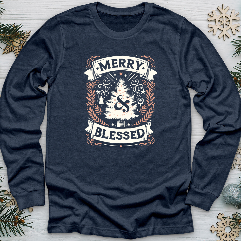 Merry & Blessed Long Sleeve Tee