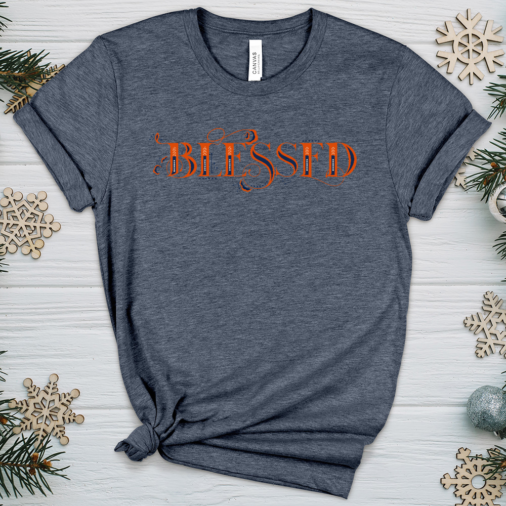 Blessed Lettering Heathered Tee