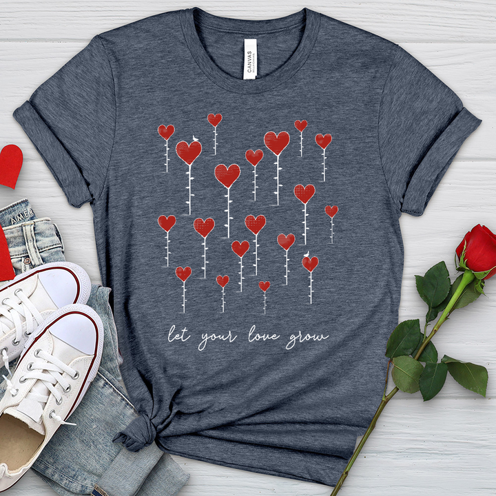 Let Your Love Grow Heathered Tee